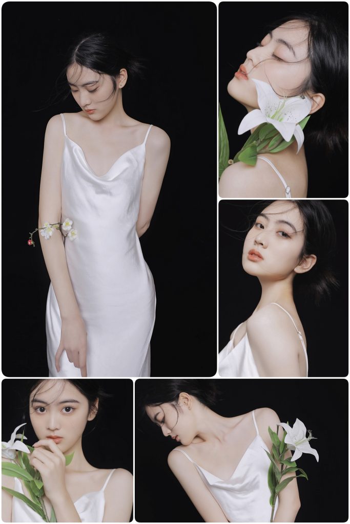 图片[1]-KH1010 墨染花间诗：九宫格里的黑白叙事-窥幻映画