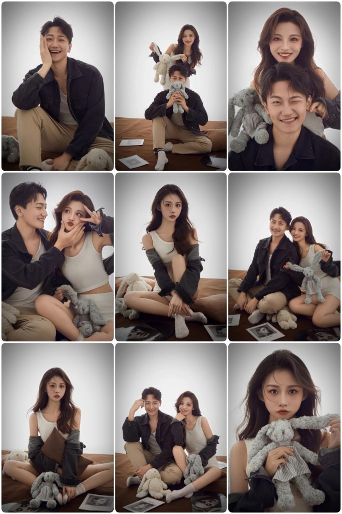 图片[1]-KH1032 简约风情侣写真：捕捉日常中的浪漫时刻 | 情侣摄影灵感指南-窥幻映画