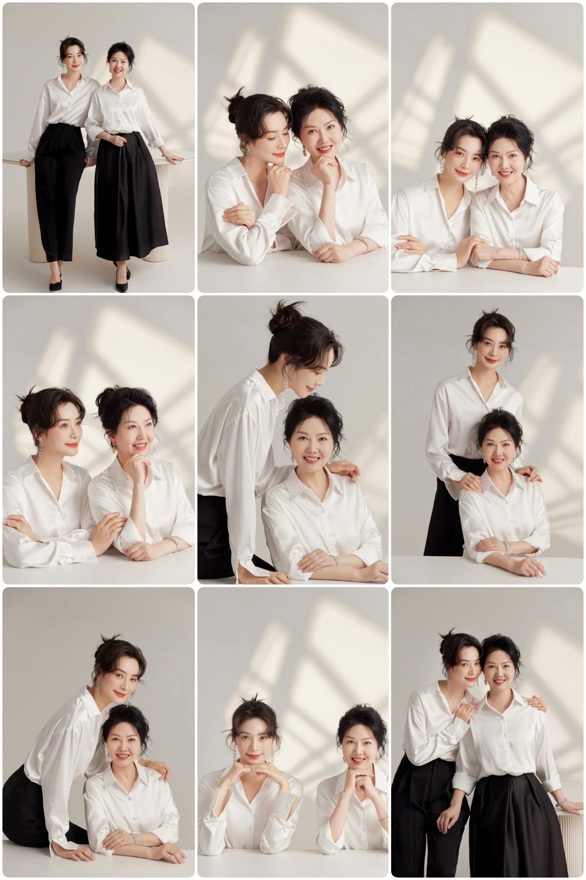 图片[1]-KH1039 光影之约：一袭白衫，定格母女相守的温柔岁月-窥幻映画