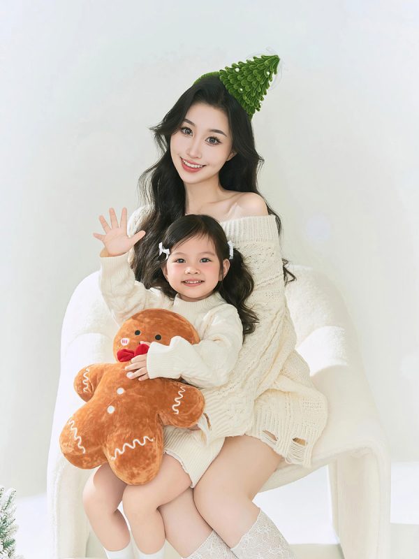 KH1043 圣诞初雪般的温柔：一组简约米白母女写真，藏不住的爱意流淌-窥幻映画